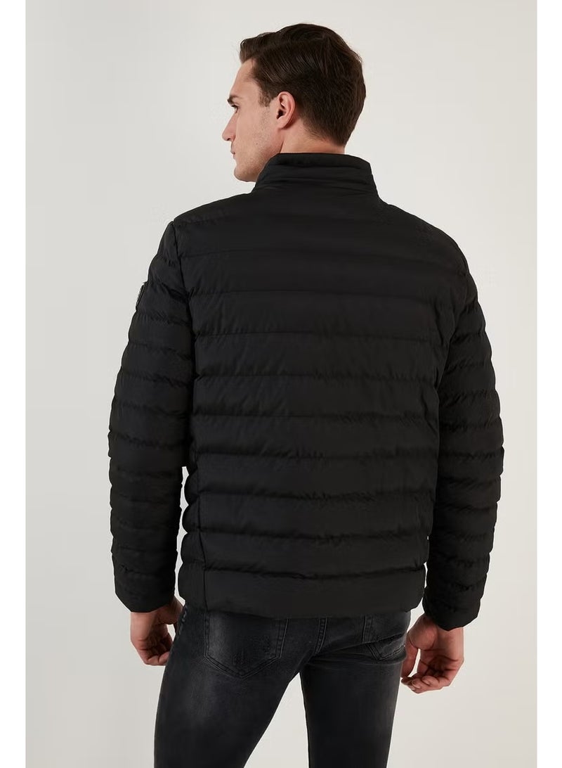 Buratti Stand Collar Zippered Pocket Slim Fit Puffer Coat Men's Coat 649002 - Image 4